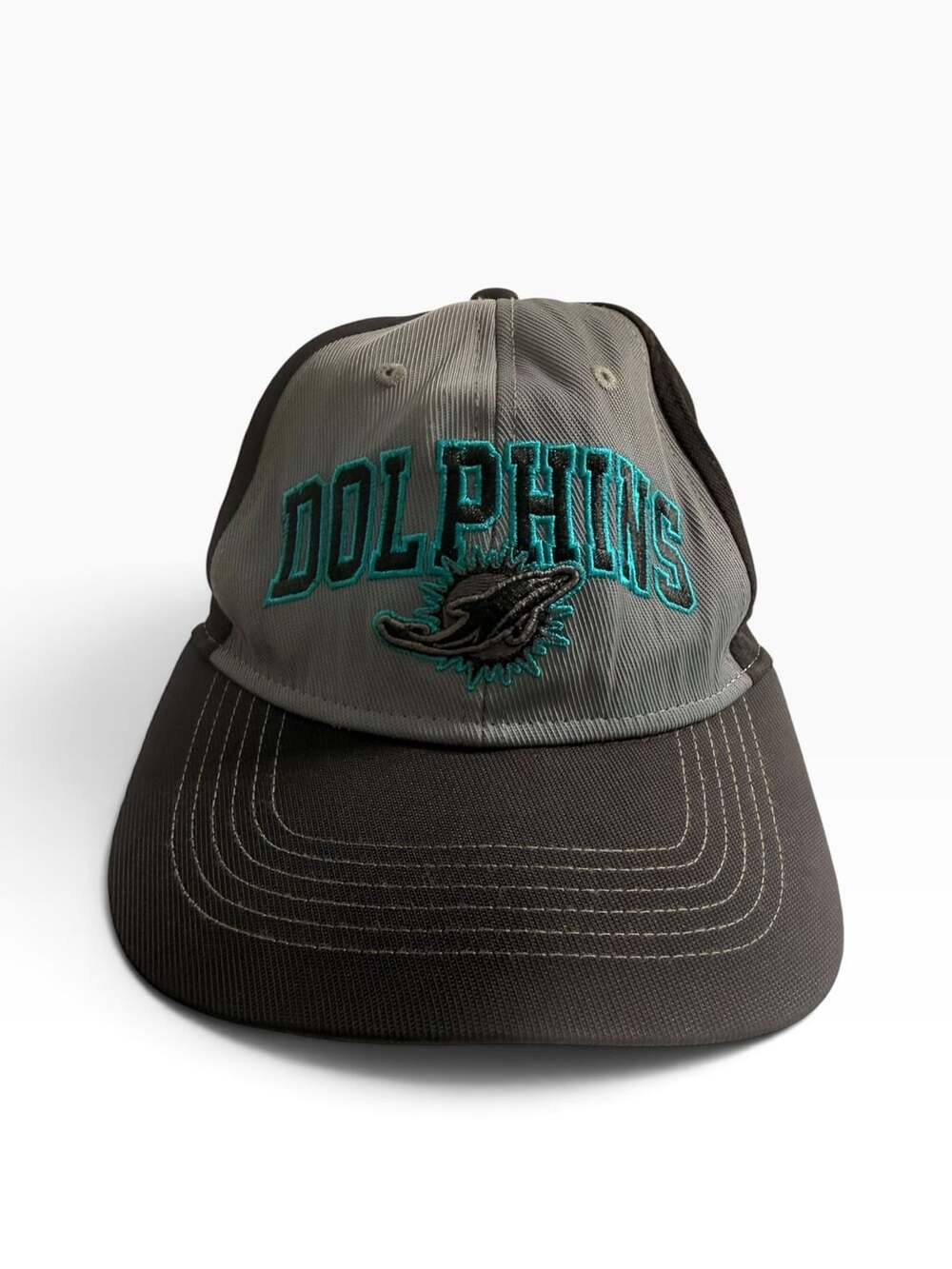 NFL Team Apparel Miami Dolphins Black and Gray Cap One Size